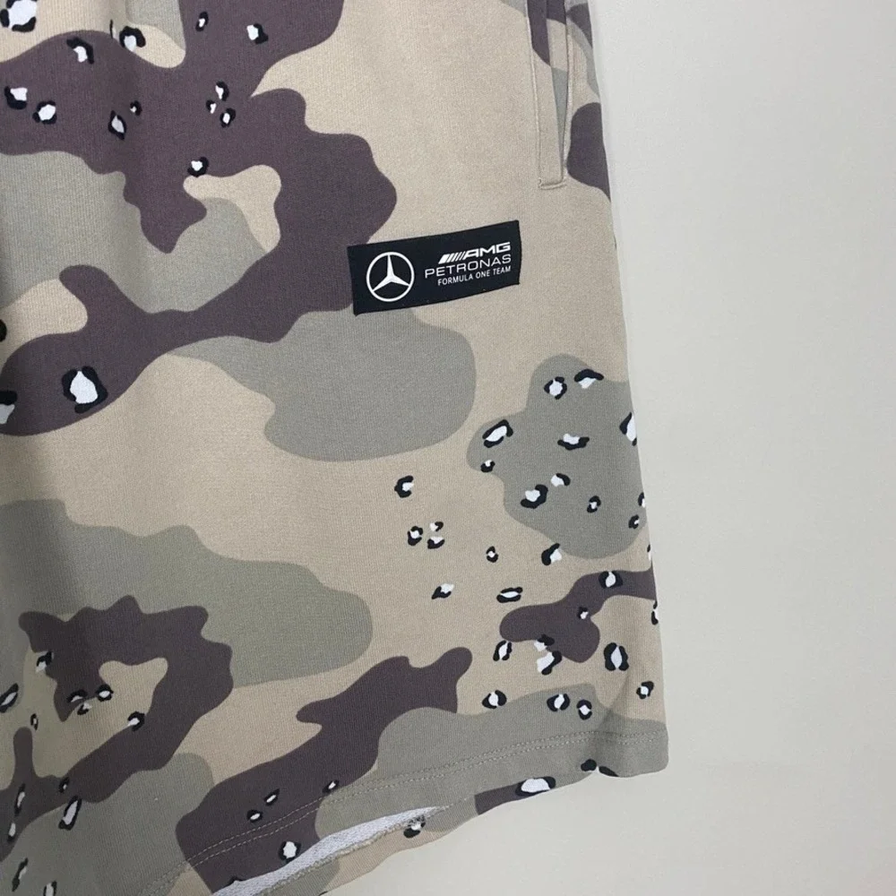 Mercedes AMG Petronas Lewis Hamilton 44 Sweat Shorts Mens Large Camo F1 Racing